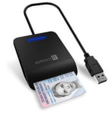 Connect IT Čitalnik eID in pametnih kartic USB, ČERNA