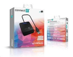 Connect IT Čitalnik eID in pametnih kartic USB, ČERNA
