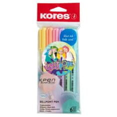 Pero Kores K0 Pen Pastel LOLLIPOPZ - 6 pastelnih barv