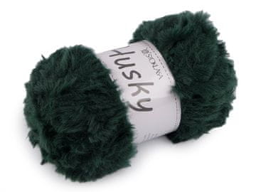 Pletena preja Husky 100 g - temno zelena