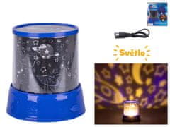 Space Xplores 12 cm svetilka/projektor na baterije s 360° in svetlobo