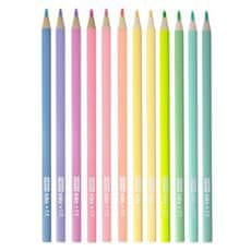 EASY Kids PASTEL Trikotne barvice, 12 kosov, 12 pastelnih barv