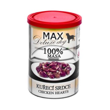 MAX Deluxe Dog piščančje srce, konzervirano 400 g