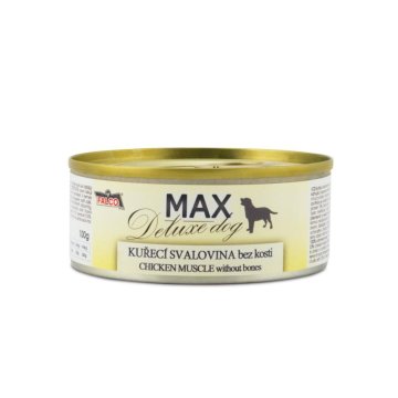 MAX Deluxe Dog piščančje mišično meso brez kosti, v konzervi 100 g