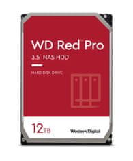 WD Western Digital WD Red Pro 3.5" HDD, 12000 GB, Serial ATA III, zaslonsko povezan za NAS, 7200 RPM, zanesljivost 1.000.000 h