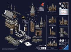 Ravensburger 3D sestavljanka: (Nočna izdaja): grad Harry Potter Hogwarts/Grand Hall 540 kosov