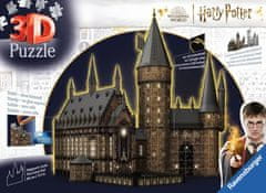 Ravensburger 3D sestavljanka: (Nočna izdaja): grad Harry Potter Hogwarts/Grand Hall 540 kosov