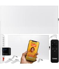 slomart Kopalniški infrardeči grelnik CRONOS CRP-770TWP, 770W, Wi-Fi nadzorna funkcija, kapaciteta do 26 m², bele barve