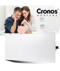 slomart Kopalniški infrardeči grelnik CRONOS CRP-770TWP, 770W, Wi-Fi nadzorna funkcija, kapaciteta do 26 m², bele barve