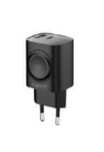 slomart Havit USB-C in USB-A UC132 EU polnilec, črna, 22W, 6 vhodov, zaščita pred prenapolnjenjem in pregrevanjem