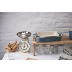 slomart Ceramične posode Staub, set 2 kosov, turkizne barve, odpornosti do 300 °C, primerne za mikrovalovno pečico in pomivalni stroj.