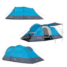 MPM Šotor Nils Camp Voyager NC3027 za 4 osebe, vodoodporen, z UV zaščito, z notranjimi žepi in podlago, za udobno kampiranje.