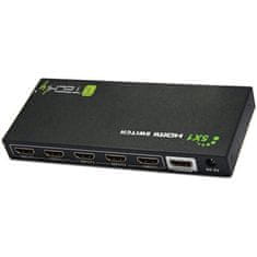 Techly Techly 5-v-1 HDMI stikalo z daljinskim upravljalnikom, 4Kx2K, podpora za 3D, HDMI-4K51, črno, RoHS, CE, Plug and Play, do 4096x2160, idealno za vaše naprave.