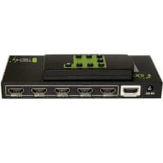 Techly Techly 5-v-1 HDMI stikalo z daljinskim upravljalnikom, 4Kx2K, podpora za 3D, HDMI-4K51, črno, RoHS, CE, Plug and Play, do 4096x2160, idealno za vaše naprave.