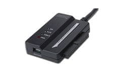 Digitus DIGITUS USB 3.0 HDD-adapter kabel za SATA II in 3.5" IDE, črn, hitrosti prenosa podatkov do 5000 Gbit/s, Kitajska