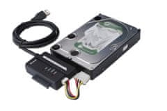 Digitus DIGITUS USB 3.0 HDD-adapter kabel za SATA II in 3.5" IDE, črn, hitrosti prenosa podatkov do 5000 Gbit/s, Kitajska