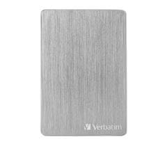 Verbatim Verbatim Store 'n' Go ALU Slim Prijenosni Trdi Disk 1TB Srebrna, USB 3.2, Aluminijasta Ohišje, Podpora za Windows in Mac OS