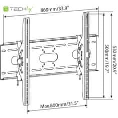 Techly Techly nagibni stenski nosilec za televizor LED LCD 42-80" črn
