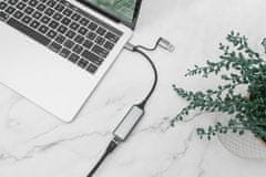 Digitus DIGITUS DN-3028 USB-C mrežni adapter, 2500 Mbit/s, Wake-on-LAN pripravljen, ožičen Ethernet RJ-45, kompaktna zasnova, siva barva, 55 g