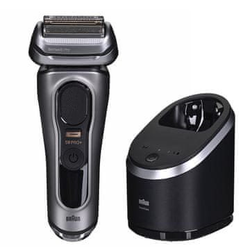Braun Braun Series 9 Pro+ 9575cc Suhi in Mokri Električni Britvica s Trimerjem v Metalni Barvi