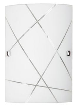 shumee Steklena stropna svetilka 18 cm E27 1x60W bela pravokotna Phaedra 3697 Rabalux