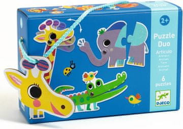 Djeco Puzzle Duo Animals 6x2 kosov