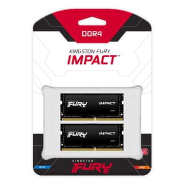 Kingston Kingston Technology FURY 64GB DDR4 3200MT/s CL20 SODIMM (2 x 32GB) - Visoko zmogljiva pomnilniška rešitev za prenosnike