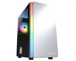 Cougar PC ohišje Purity RGB White Mini Tower TG Sprednja plošča ARGB trak / 1 x ARGB ventilator / 3mm TG leva plošča