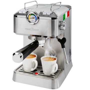 ProfiCook ES-KA 1267 espresso 2v1 (20 barov), vzvod, nastavek za kapsule