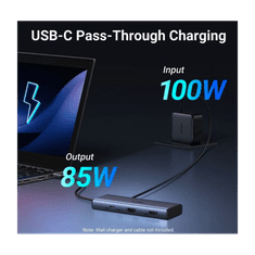 Ugreen 6v1 USB-C priklopna postaja s 100W PD vhodom
