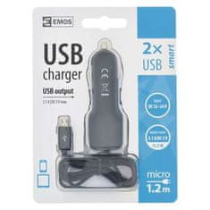 Emos Emos V0217 Univerzalni USB adapter za avto 3,1 A (15,5 W) maks., žični