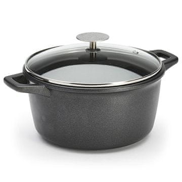 de Buyer Lonec za prepraženje 8311.20 CHOC EXTREME, glass lid, diameter 20 cm, high rim, ceramic surface, 20x27x8.5 cm