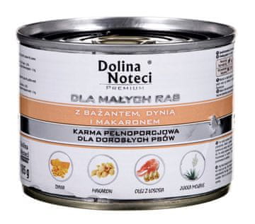 DOLINA NOTECI DOLINA NOTECI Premium Pasja hrana: Pheasant, buča in testenine - Mokra pasja hrana za majhne pasme, 185 g