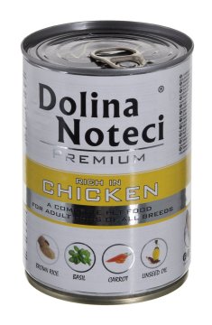 DOLINA NOTECI DOLINA NOTECI Premium mokra hrana za pse z bogato piščančjo vsebnostjo - 400 g, brez umetnih dodatkov, primerna za vse pasme