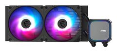 MSI MSI MAG CORELIQUID A13 240 črni AIO hladilnik za procesor z RGB, 2 ventilatorja, podpora za LGA1700 in AM5