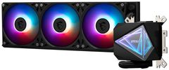 MSI MSI MAG CORELIQUID I360 AIO hladilni sistem za računalnik, 12 cm, črn, RGB osvetlitev, 3 ventilatorji