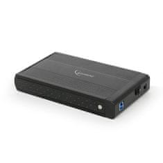 Gembird Gembird EE3-U3S-3 črna ohišja za zunanje trde diske 3,5", en prostor, USB 3.2 Gen 1, aluminijasto, 4.8 Gbit/s