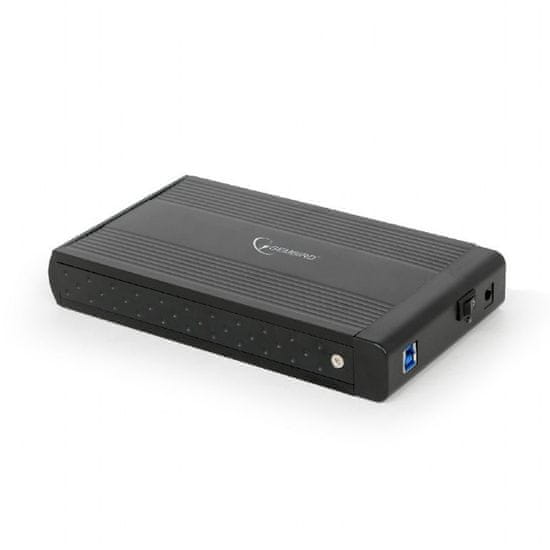 Gembird Gembird EE3-U3S-3 črna ohišja za zunanje trde diske 3,5", en prostor, USB 3.2 Gen 1, aluminijasto, 4.8 Gbit/s
