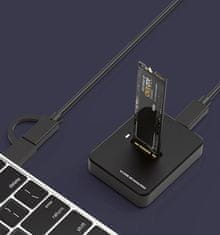 Gembird Gembird DD-U3M2 Docking postaja za shranjevanje USB 3.2 Gen 1 (3.1 Gen 1) Tip-C, črna, kompatibilna z M.2 SSD diski