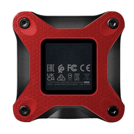 slomart ADATA SD620 512 GB Rdeči prenosni SSD, odporen na udarce, USB 3.2 Gen 2, hitrost branja 520 MB/s, hitrosti pisanja 460 MB/s