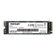 slomart SSD Patriot P310 480GB M.2 2280 NVMe PCIe Gen 3, visoka hitrost branja in pisanja do 1700/1500 MB/s, idealen za PC