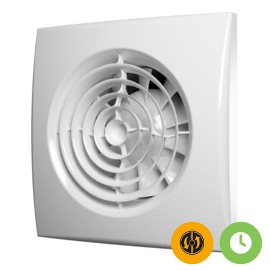 AKVAVENT AURA 4C MR, Pametni Kopalniški ventilator s časovnikom in povratno loputo D100
