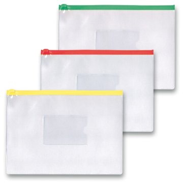 FolderMate žep z zadrgo - A5, prozoren, mešanica barv