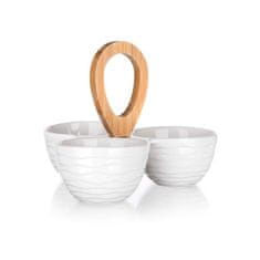 Banquet Razdeljena skleda 24x24x18cm porcelan/bambus BRILLANTE