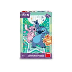 Dino Puzzle Stitch Diamond 33x47cm + lepilo + kamenčki 200 kosov