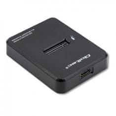 Qoltec Qoltec 50313 M.2 SSD ohišje za shranjevanje v črni barvi, USB Type-C, podpora za PCIe in SATA, do 1 SSD diska