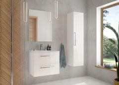 shumee Kopalniška omarica z umivalnikom 50x50, viseča, bela Pinia, s podaljšano kromirano pipo