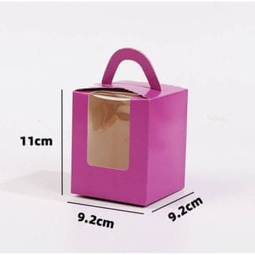 Škatla za cupcake 100 kosov vijolična - Cakesicq