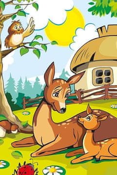 Art puzzle Lesena sestavljanka Mother Deer 25 kosov