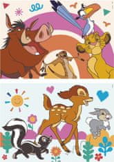 Educa Lesena sestavljanka Levji kralj in Bambi 2x16 kosov